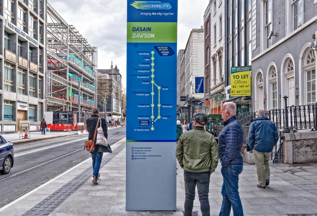 Dawson Street Dublin Luas public transport