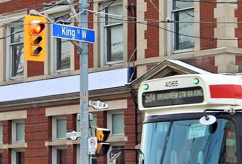 King street Toronto street car City of Toronto Pilot Project