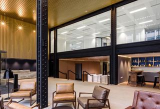 reception area of Lewis Building, Birmingham, 2018