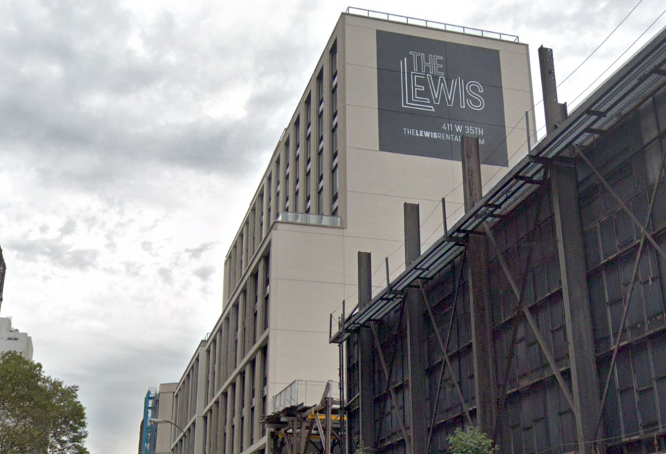 The Lewis rental building at 411 West 35th St. in Manhattan