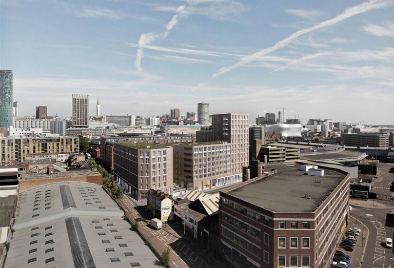 timber Yard Galliard birmingham skyline southside