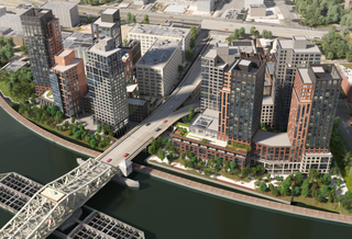 The master plan designed for the waterfront development in the South Bronx, which Brookfield bought September, 208