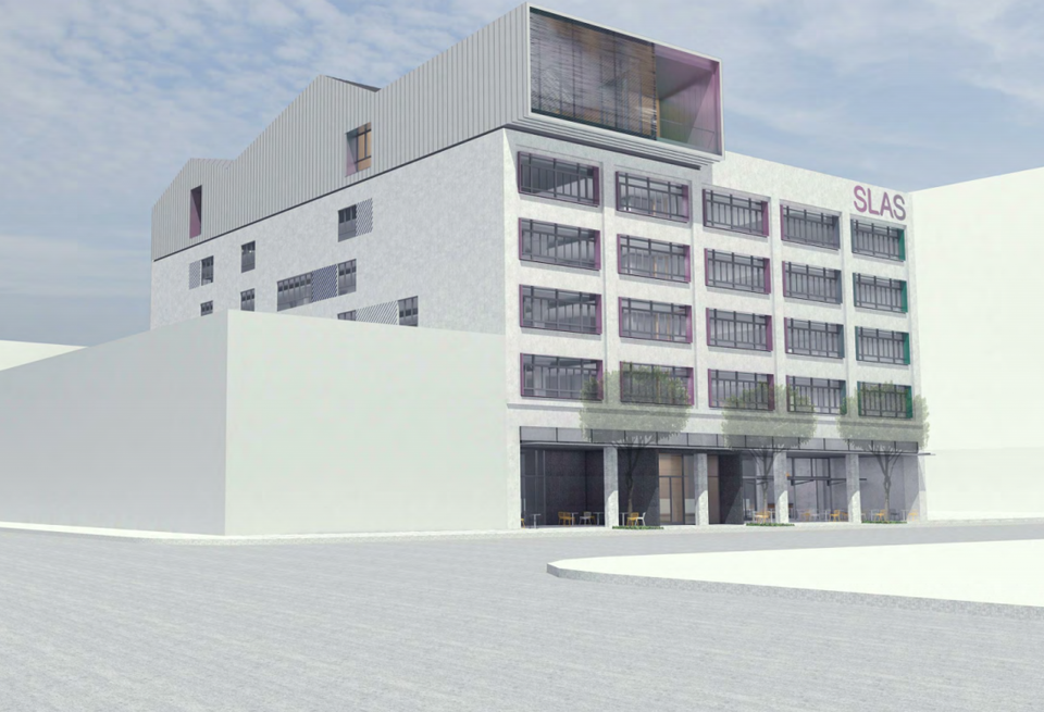 A rendering of developers Urban Offerings and ESI Ventures' Norton Building in the Fashion District area of Los Angeles .