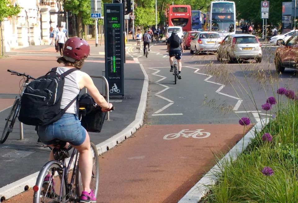 Manchester cycle bicycles bikes roads congestion cycle lanes