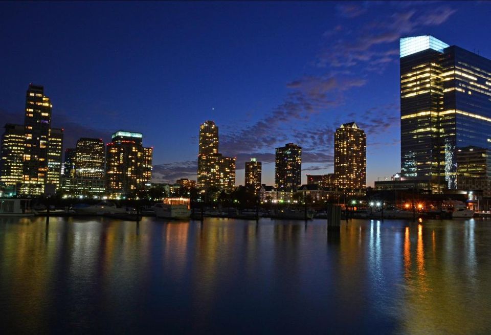 The skyline of Jersey City, New Jersey