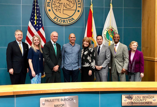 Kelly Slater posted this image on Instagram after winning approval for the Surf Ranch in Florida in October 2017. 