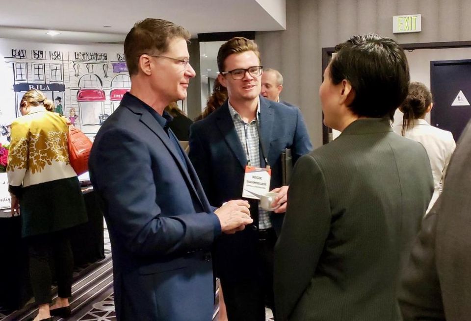 Attendees network April 26 at the Bisnow Lodging & Innovation Series West