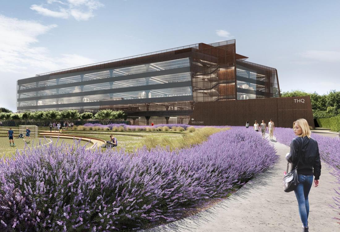 Hut Group THG campus at Manchester Airport City September 2018