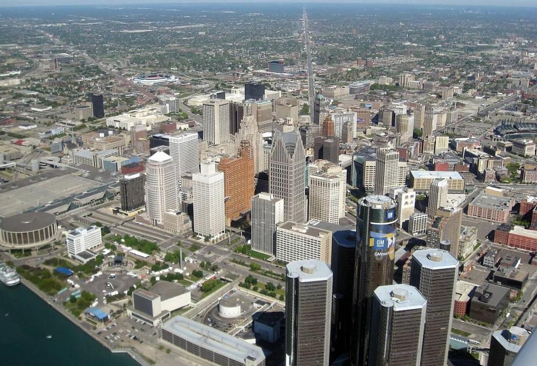 Detroit downtown, skyline