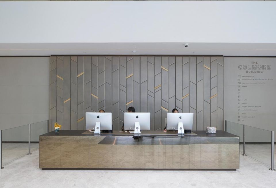 reception at Colmore Building, Birmingham, owned by Ashby Capital