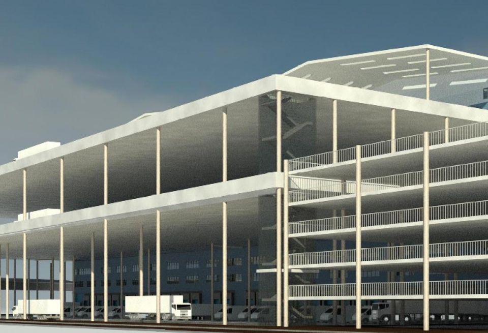 Gazeley London Docklands multi-storey warehouse April 2018