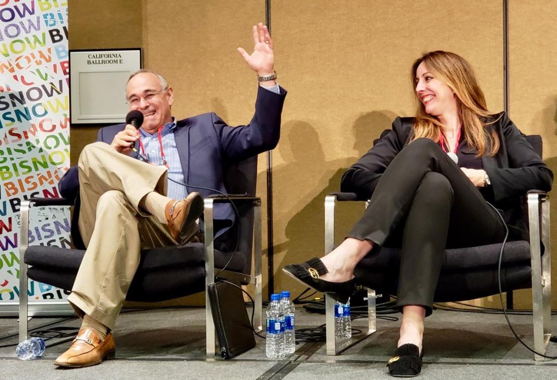 The Athens Group's Jay Newman and MGM Resorts International's Lilian Tomovich The Athens Group's Jay Newman discusses the future of resorts with MGM Resorts International's Lilian Tomovich April 26 at Bisnow’s Lodging & Innovation Series West event at the Sheraton Grand hotel in downtown Los Angeles.