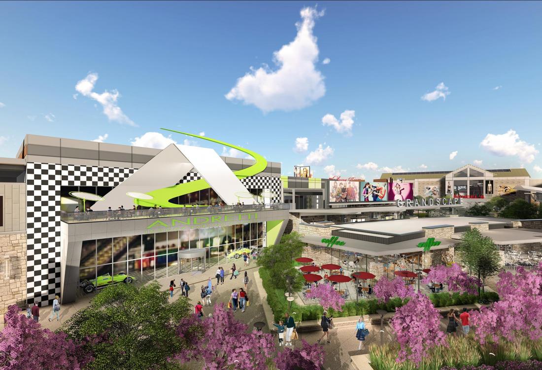 Grandscape inked three first-to-market concepts. Andretti Indoor Karting and Games leased 110K SF and will open in 2019 with more than 120 arcade games, a ropes course, racing simulators and a restaurant. Japanese restaurant Akira Back and Windmills Craftworks, a restaurant, beer, book and music concept hybrid, will both open in 2018. 