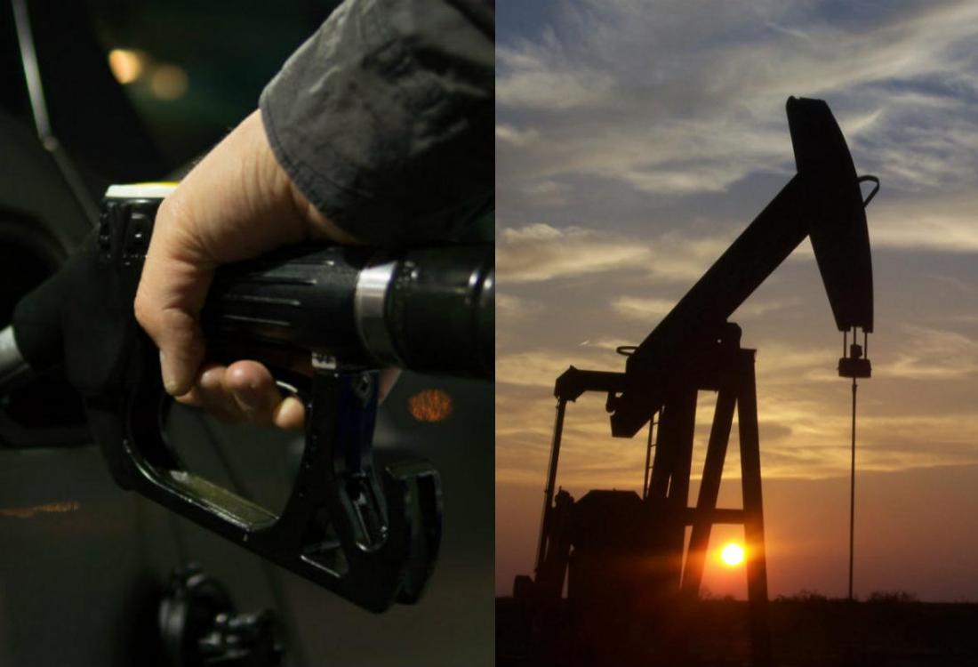 Oil well, oil rig, Gas pump collage