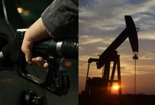 Oil well, oil rig, Gas pump collage