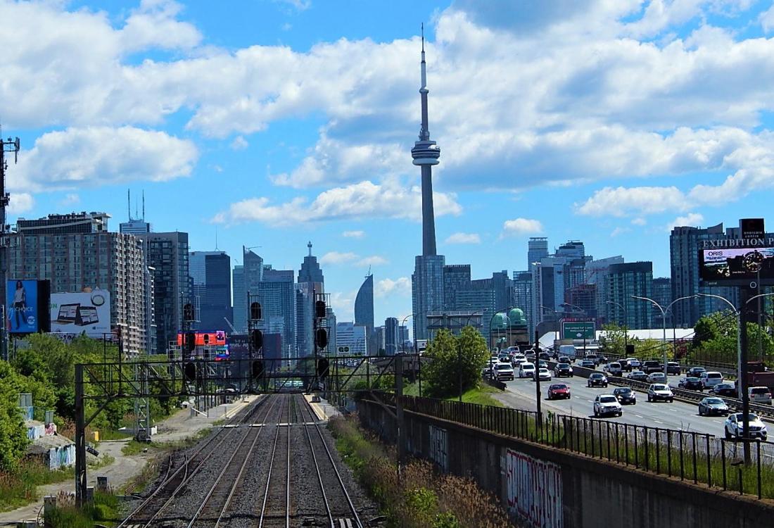 Toronto tracks and highway