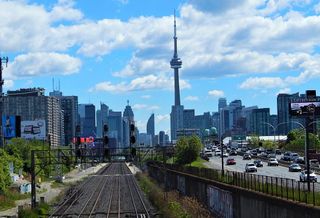 Toronto tracks and highway
