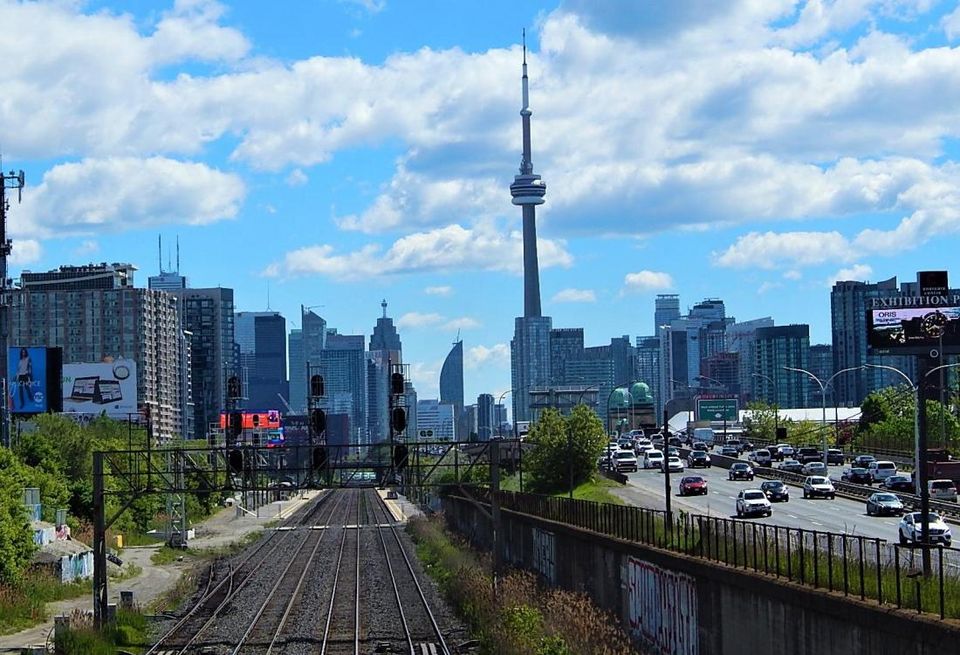 Toronto tracks and highway