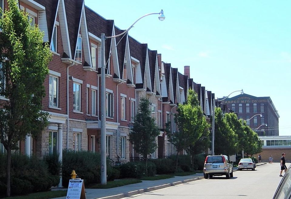 Row housing in Toronto -