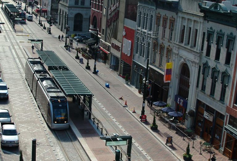 Houston Metro Light-Rail Aerial 