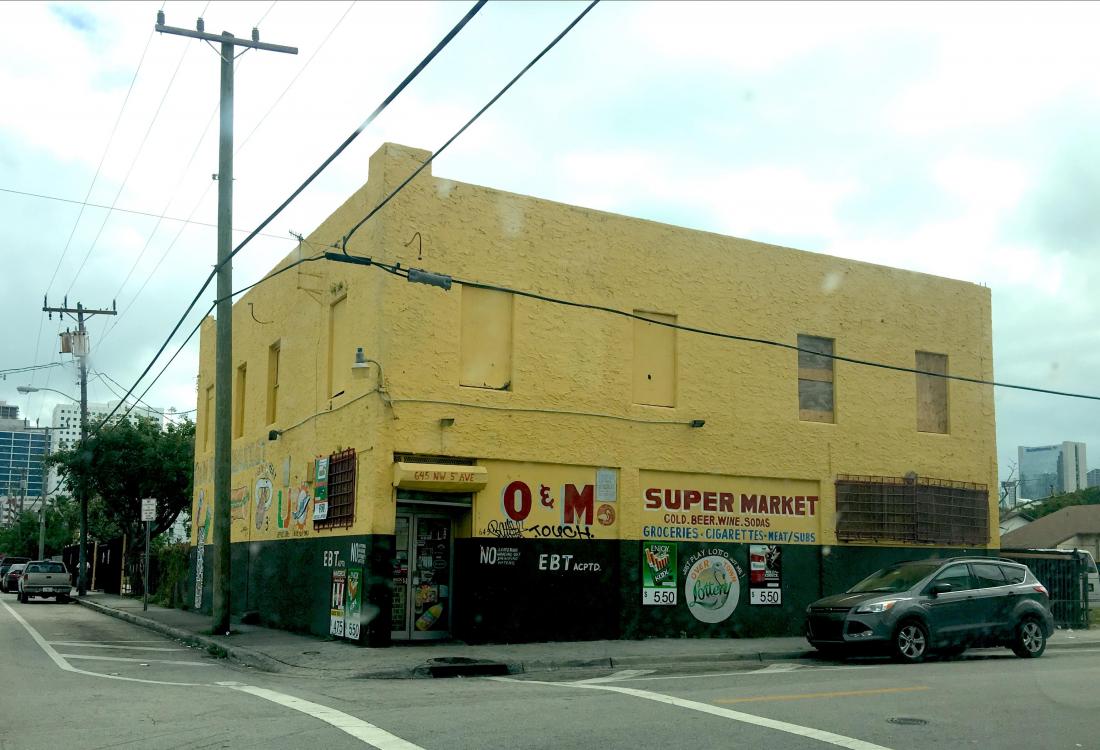 The O & M Supermarket is just blocks from the proposed site of David Beckham's soccer stadium.