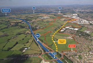 Pilsworth, new access road, Greater Manchester