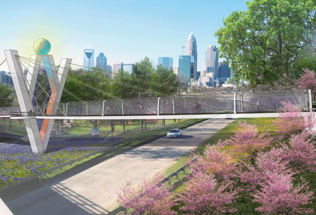 Cross Charlotte Trail Bridge Concept 2 Rendering
