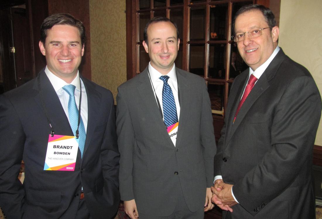 Hanover Co.'s Brandt Bowden, JLL's Jonathan Paine and Weingarten CEO Drew Alexander at Bisnow Houston's capital markets event February 2016 Hanover Co CIO Brandt Bowden, JLL's Jonathan Paine and Weingarten CEO Drew Alexander at Bisnow Houston's capital markets event Feb 2016