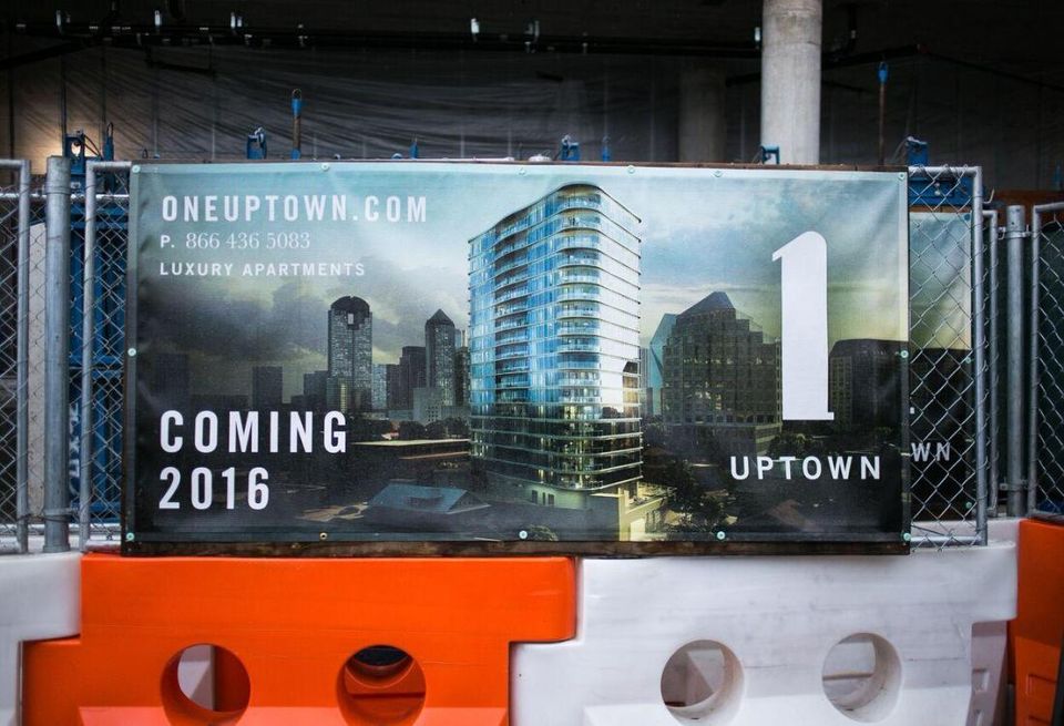 One Uptown tower tops out in Dallas