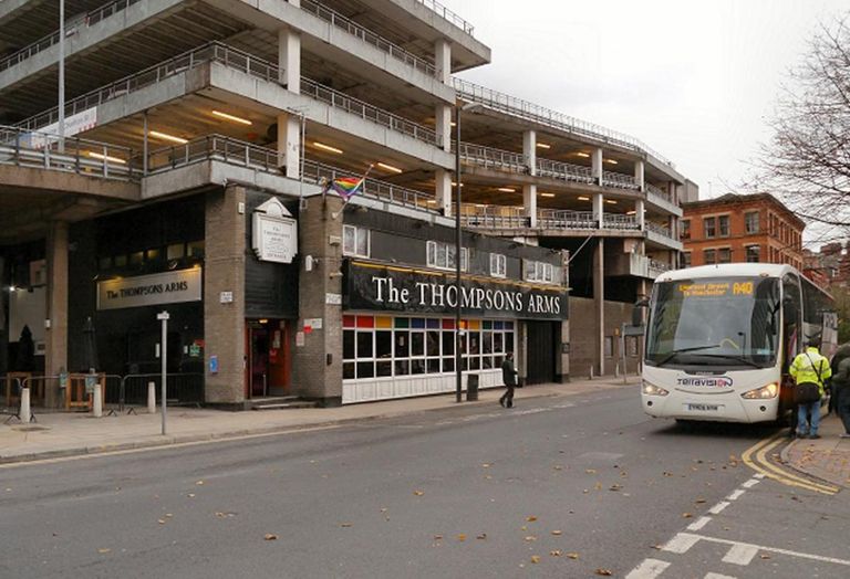 Chorlton Street bus station on the edge of Manchester's gay village