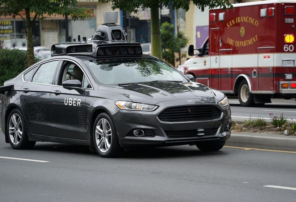 Uber self driving car in San Francisco