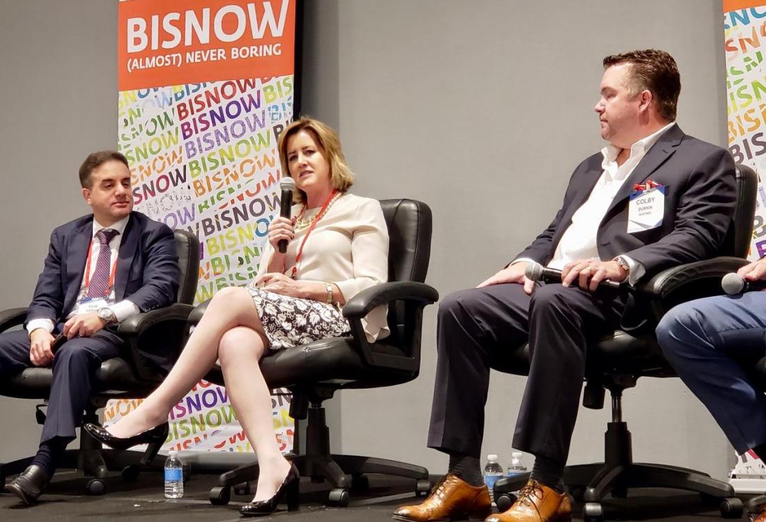 Blackwood's Gilad Ganish, Laguna Niguel's City Manager Kristine Ridge and Sentinel Real Estate Group's Colby Durnin at the Future of South Orange County panel at the Irvine Marriott.