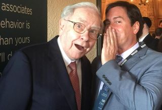 Warren Buffett and Berkadia senior managing director Dean Zander, L.A. 