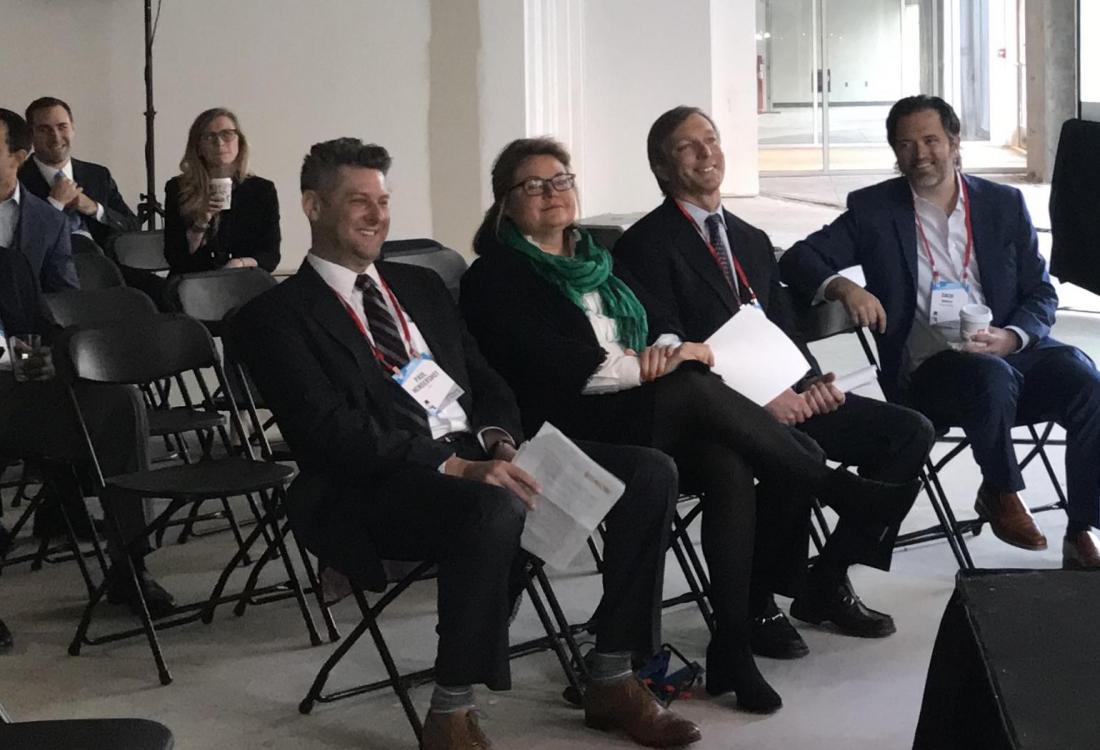 JLL Director of Research Paul Hendershot, University City Partners Executive Director Darlene Heater, Bellwether Enterprise EVP and Co-Director of Southeast Region Cooper Willis, Pender Capital Co-Founder/ Managing Director Zach Murphy