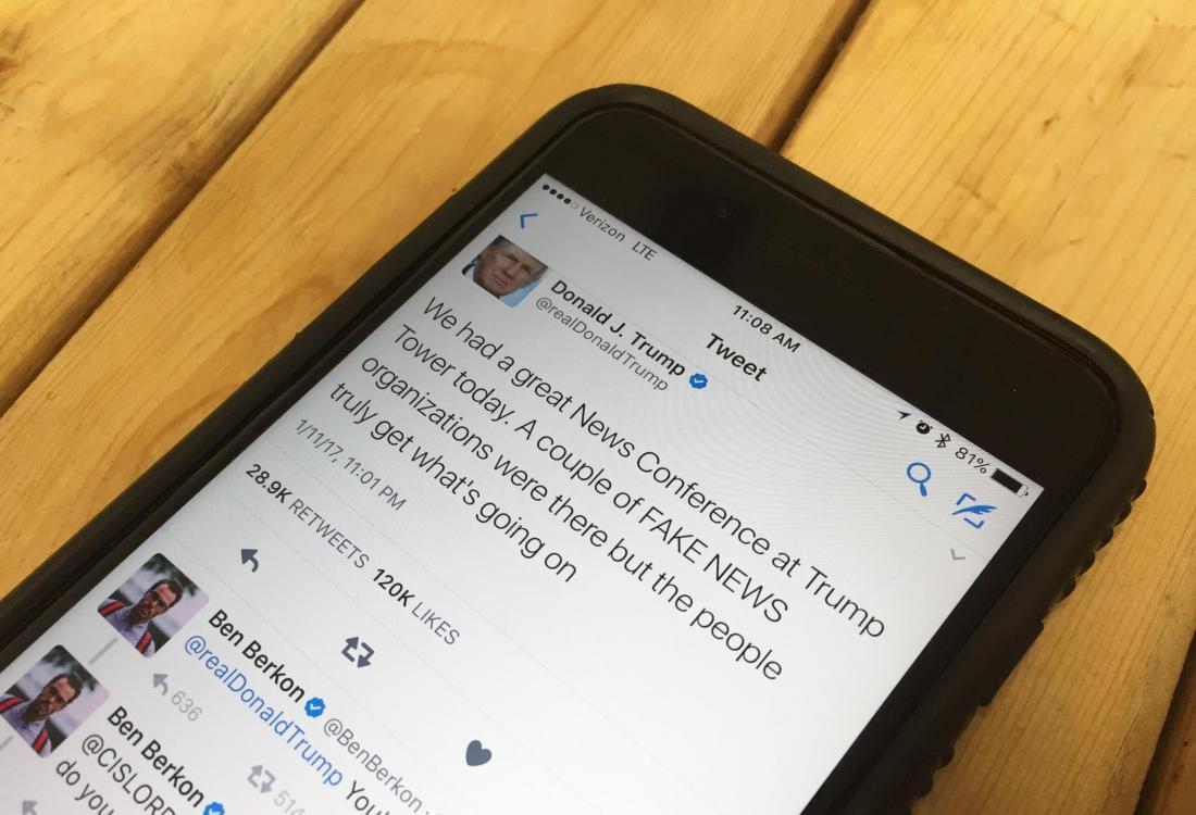 Trump Twitter 'fake news'