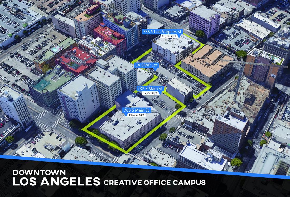 ESI Ventures and Urban Offerings are planning to create a mixed use creative office campus in the Fashion District in downtown Los Angeles