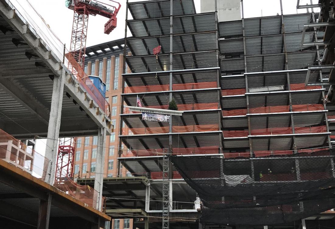 First Tower Of $950M EchelonSeaport Tops Off