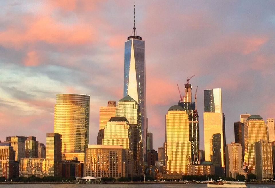Lower Manhattan, with Brookfield Place in the foreground