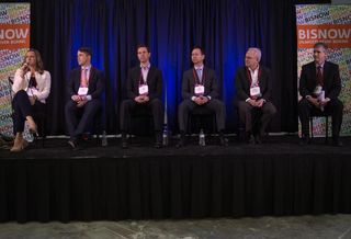 Gables Residential Area Vice President of Investments Katy Slade, Edens Managing Director Tom Kiler, MAA Regional Vice President Jon King, Mill Creek Residential Trust Senior Managing Director Rick Perdue, MQ Development principal and CEO Donald Silverman and Quilling, Selander, Lownds, Winslett & Moser, P.C.sharehold Bill Weinberg at Bisnow's Future of Uptown/Turtle Creek Event