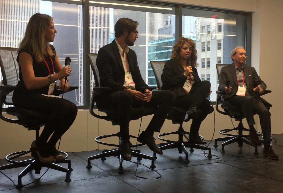 Sebastian Capital's Roxana Girand, former Etsy real facilities head Josh Wise, Buzzfeed's Julia Goldberg and MKDA's Michael Kleinberg