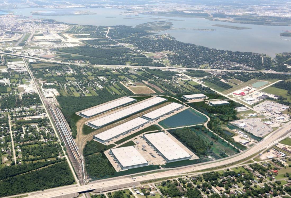 Port 10 Logistics Center Aerial Render