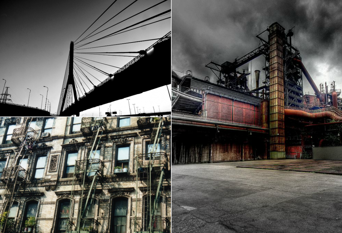 Industrial, Multifamily Infrastructure collage