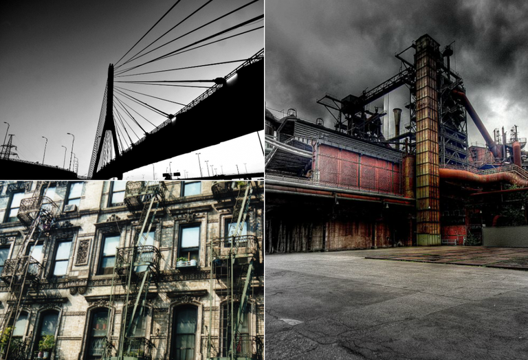 Industrial, Multifamily Infrastructure collage