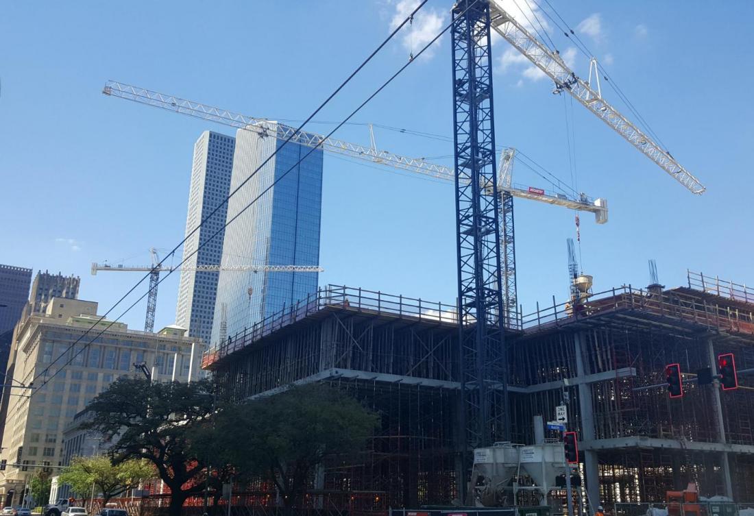Downtown Houston Cranes
