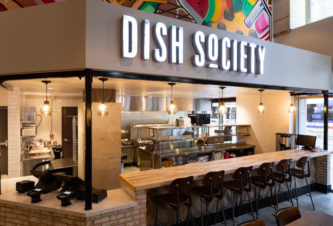 Dish Society location inside of Finn Hall in Downtown Houston