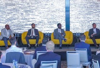 T.C. Cosby, Roman Sinclair, Aaron Inman and Nigel Crayton appear on a panel to discuss the Greysteel Black Professionals Network