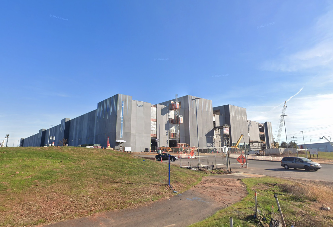 A data center under construction in Ashburn, Virginia