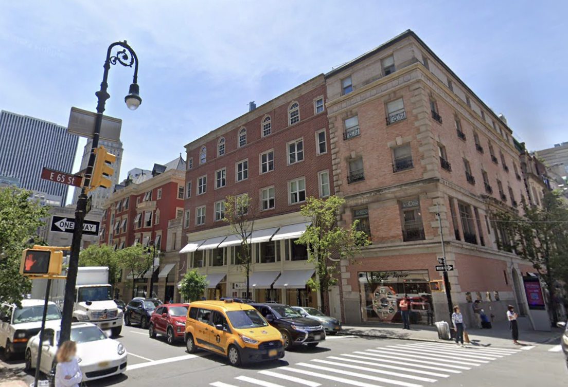 747 Madison Ave., where the real estate office of billionaire James Dyson, Weybourne Holdings, purchased three units for $135M this week.