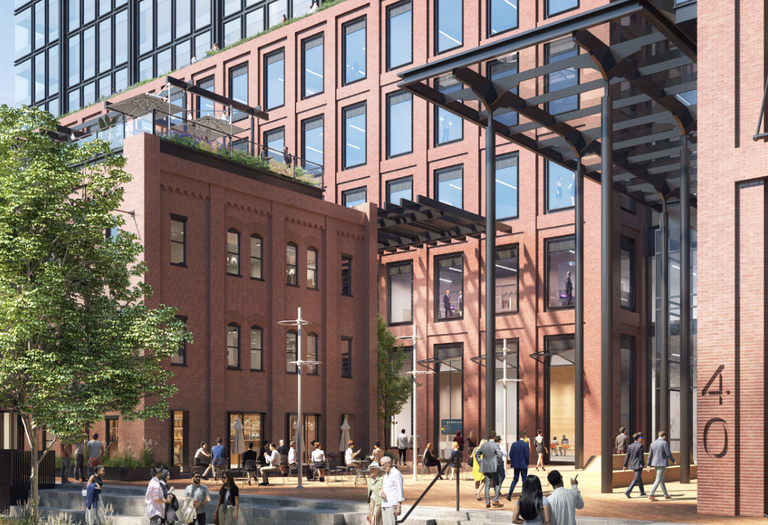 A rendering of RISE's approved 40 Roland St. proposal in Charlestown's Sullivan Square.