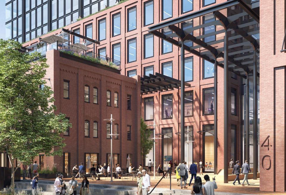 A rendering of RISE's approved 40 Roland St. proposal in Charlestown's Sullivan Square.